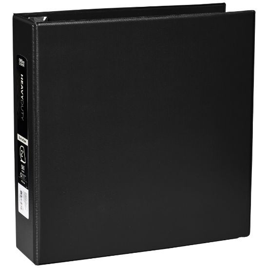 Picture of Office Depot Heavy-Duty 3-Ring Binder, 2in D-Rings, Black