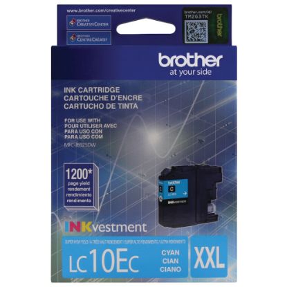 Picture of Brother LC10 Cyan High-Yield Ink Cartridge, LC10EC