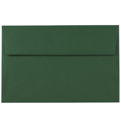 Picture of JAM Paper Booklet Invitation Envelopes, A9, Gummed Seal, Dark Green, Pack Of 50