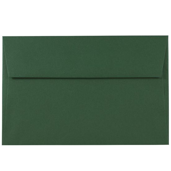 Picture of JAM Paper Booklet Invitation Envelopes, A9, Gummed Seal, Dark Green, Pack Of 50