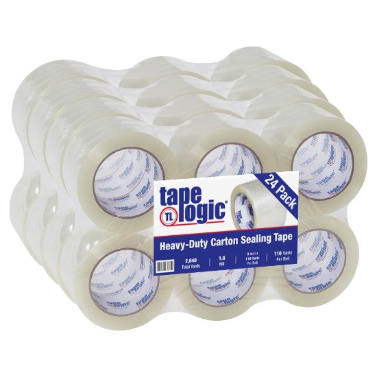 Picture of Tape Logic #600 Hot Melt Tape, 3in x 110 Yd., Clear, Case Of 24