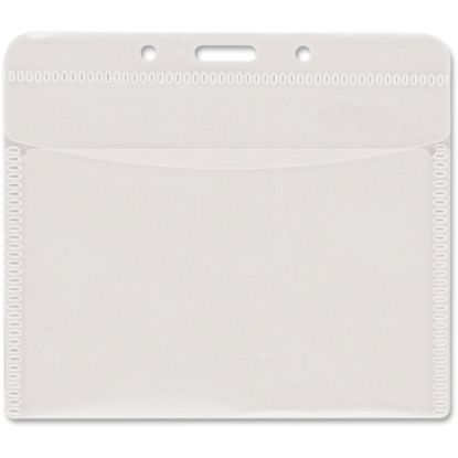 Picture of Advantus PVC-Free Horizontal Badge Holder - Support 4in x 3in Media - Horizontal - Polypropylene - 50 / Pack - Clear