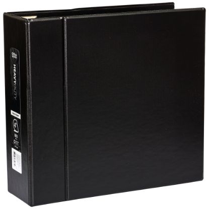 Picture of Office Depot Brand Heavy-Duty 3-Ring Binder, 4in D-Rings, Black