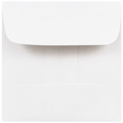 Picture of JAM Paper Square Mini Envelopes, 2 3/8in x 2 3/8in, Gummed Seal, White, Pack Of 25