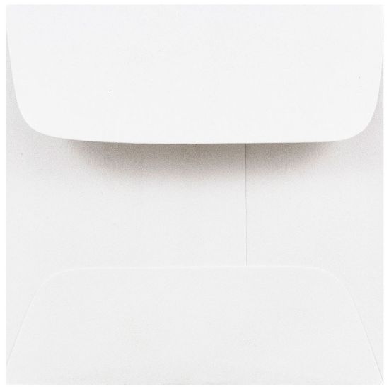 Picture of JAM Paper Square Mini Envelopes, 2 3/8in x 2 3/8in, Gummed Seal, White, Pack Of 25