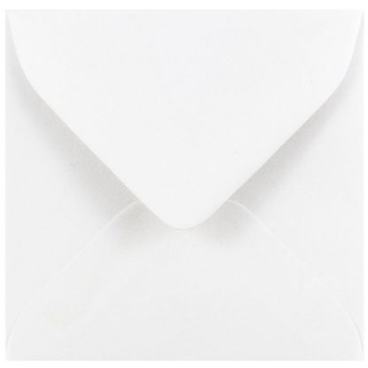 Picture of JAM Paper Small Mini Envelopes, 3 1/8in x 3 1/8in, Gummed Seal, White, Pack Of 25