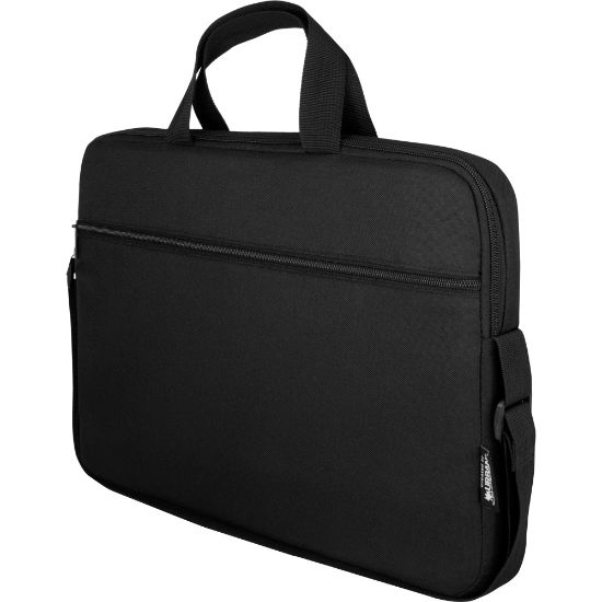 Picture of Urban Factory Nylee Polyester Carrying Case With 14in Laptop Pocket, 11-5/8inH x 14-13/16inW x 2inD, Black