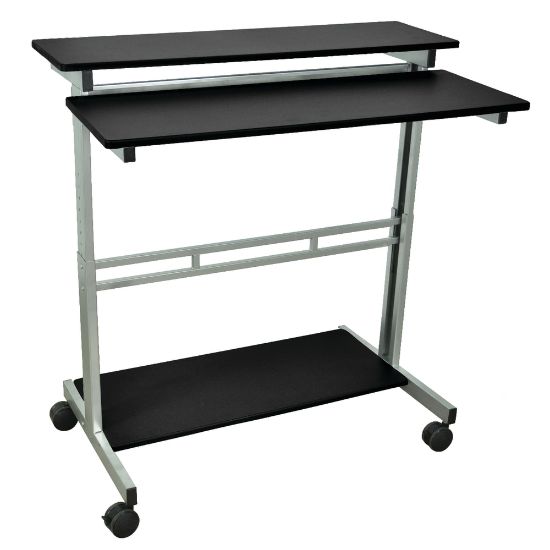 Picture of Luxor 39 1/2inW Standup Desk, Black/Gray