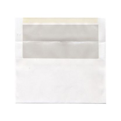 Picture of JAM Paper Foil-Lined Invitation Envelopes, A9, Gummed Seal, Ivory/White, Pack Of 25