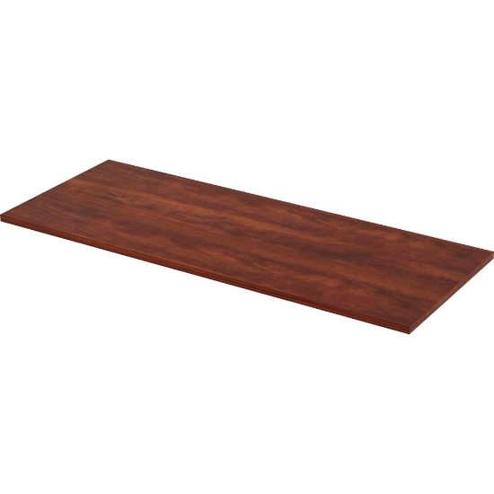 Picture of Lorell Quadro Sit-To-Stand Laminate Table Top, 60inW x 24inD, Cherry