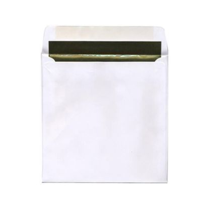 Picture of JAM Paper Foil-Lined Invitation Envelopes, 8 1/2in x 8 1/2in, Gummed Seal, Gold/White, Pack Of 25