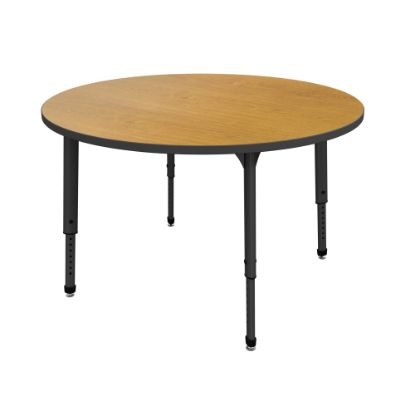 Picture of Marco Group Apex Series Adjustable Height Round Table, Solar Oak/Black