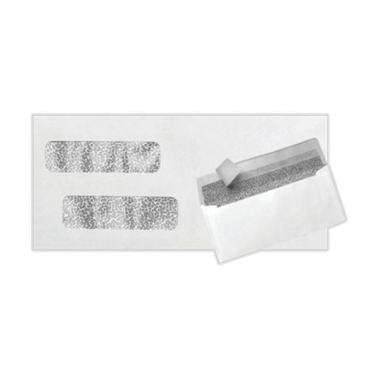 Picture of LUX #10 Invoice Envelopes, Double-Window, Peel & Press Closure, White, Pack Of 250