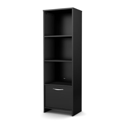 Picture of South Shore Step One 55inH 3-Shelf Bookcase, Pure Black