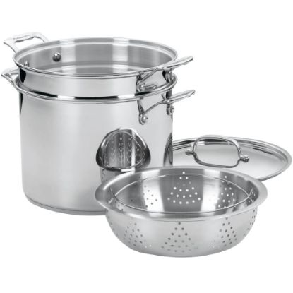 Picture of Cuisinart Chefs Classic 4-Piece 12-Quart Pasta/Steamer Set, Silver