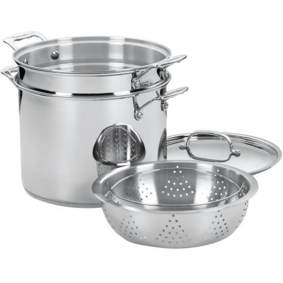 Picture of Cuisinart Chefs Classic 4-Piece 12-Quart Pasta/Steamer Set, Silver