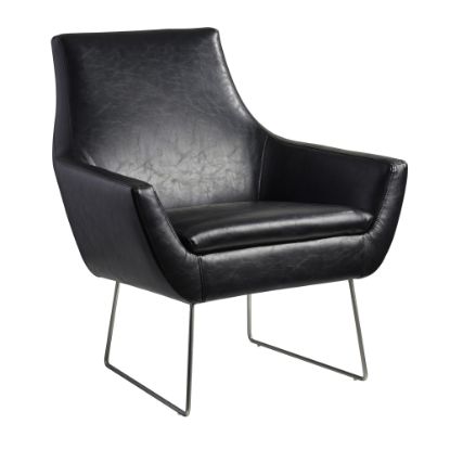 Picture of Adesso Kendrick Faux Leather Chair, Distressed Black