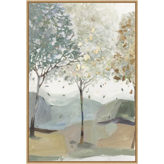 Picture of Amanti Art Breezy Landscape Trees III by Allison Pearce Framed Canvas Wall Art Print, 33inH x 23inW, Maple