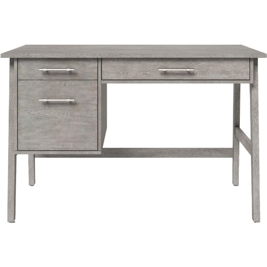 Picture of Whalen Marilla 48inW Wood Pedestal Computer Desk, Driftwood Gray