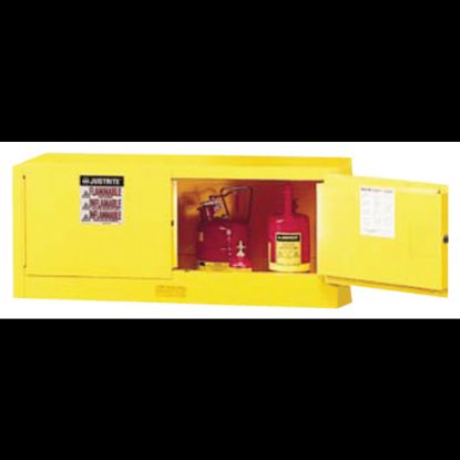 Picture of Yellow Piggyback Safety Cabinets, Manual-Closing Cabinet, 12 Gallon