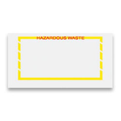 Picture of Tape Logic Packing List Envelopes, Top Loading, "Hazardous Waste", 5 1/2in x 10in, Yellow Border, Pack Of 1,000