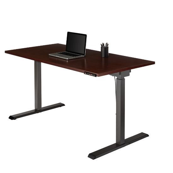 Picture of Realspace Magellan Performance Electric 60inW Height-Adjustable Standing Desk, Cherry