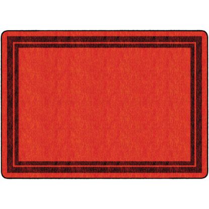 Picture of Flagship Carpets Double-Border Rectangular Rug, 72in x 100in, Red