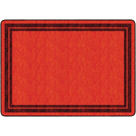 Picture of Flagship Carpets Double-Border Rectangular Rug, 72in x 100in, Red