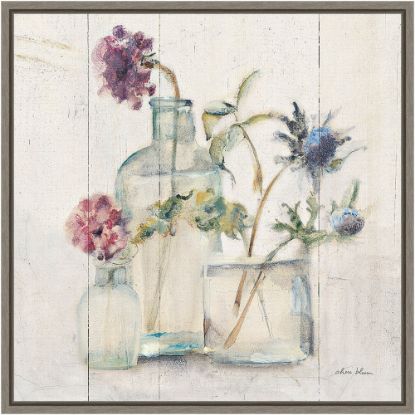 Picture of Amanti Art Blossoms on Birch II by Cheri Blum Framed Canvas Wall Art Print, 16inH x 16inW, Graywash