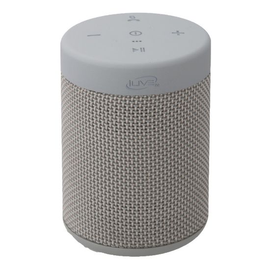 Picture of iLive ISBW108 Bluetooth Waterproof Speaker, 3.5inH x 2.6inW x 2.6inD, Gray, ISBW108LG