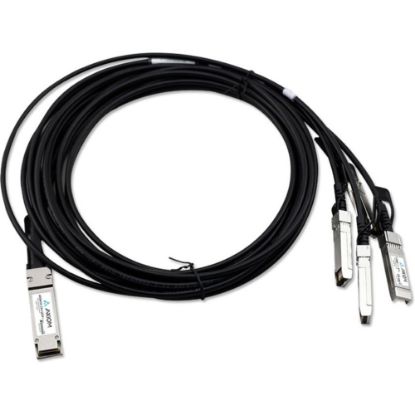 Picture of Axiom 40GBASE-CR4 QSFP+ to 4 10GBASE-CU SFP+ Passive DAC Cable HP 5m - 16.40 ft Twinaxial Network Cable for Network Device - First End: 1 x QSFP+ Network - Second End: 4 x SFP+ Network - 40 Gbit/s