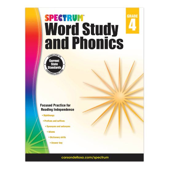 Picture of Carson-Dellosa Spectrum Word Study And Phonics Workbook, Grade 4