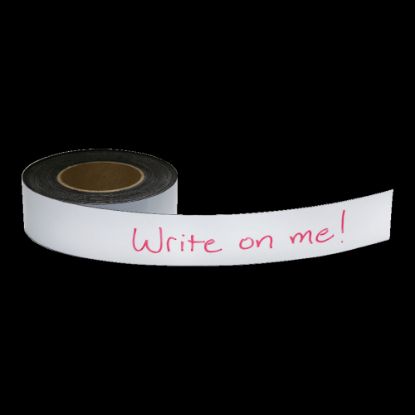 Picture of Zeus Magnetic Labeling Tape - 16.67 yd Length x 2in Width - For Labeling, Shelf Labeling - 1 / Roll - White