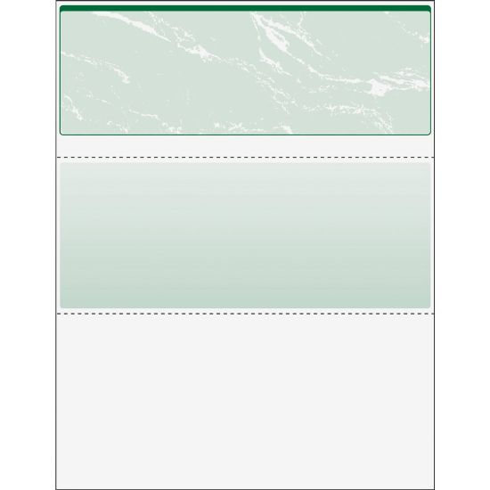 Picture of DocuGard High Security Green Marble Business Checks with 11 Features to Prevent Fraud - Letter - 8 1/2in x 11in - 24 lb Basis Weight - 500 / Ream - Erasure Protection, Watermarked - Marble Green