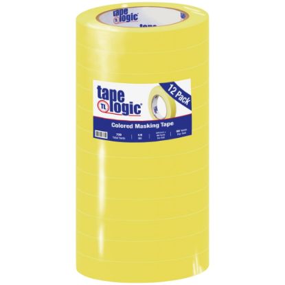 Picture of Tape Logic Color Masking Tape, 3in Core, 0.75in x 180ft, Yellow, Case Of 12