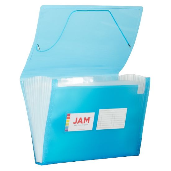 Picture of JAM Paper Letter Size Expanding File, 8in Expansion, 8-1/2in x 11in, Blue