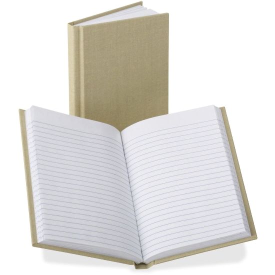 Picture of Boorum & Pease Boorum Bound Memo Book - 96 Pages - 4 3/8in x 7in - 0.79in x 7.4in x 9.8in - White Paper - Tan Cover - Hard Cover, Acid-free - 1 Each