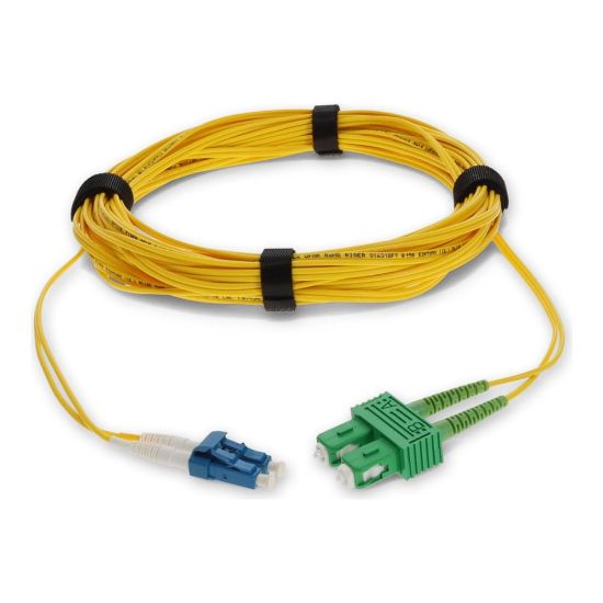 Picture of AddOn - Patch cable - SC/APC single-mode (M) to LC single-mode (M) - 2 m - fiber optic - duplex - 9 / 125 micron - OS2 - halogen-free, riser - yellow