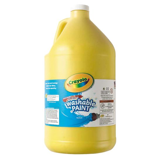 Picture of Crayola Washable Paint, Yellow, Gallon