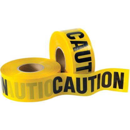 Picture of B O X Packaging Barricade Tape, Caution, 3in Core, 3in x 333 Yd., Black/Yellow, Case Of 4