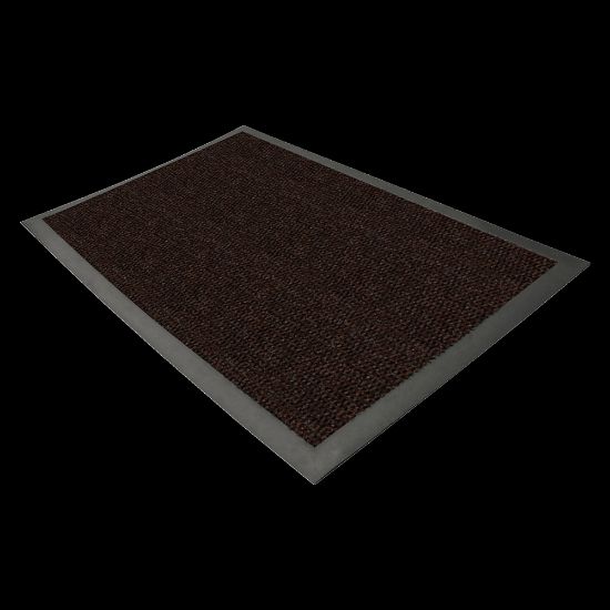 Picture of Genuine Joe Ultraguard Indoor Wiper/Scraper Floor Mat, 3ft x 5ft, Chocolate