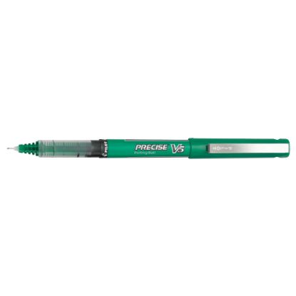 Picture of Pilot Precise V5 Rollerball Pens, Extra-Fine Point, Green Ink, Pack Of 12 Pens