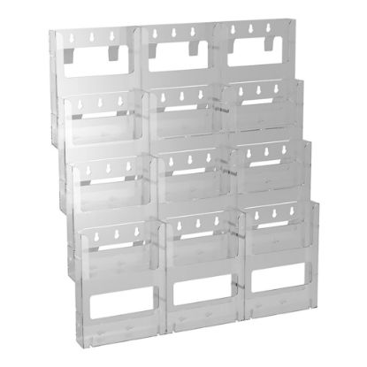 Picture of Azar Displays Wall-Mount Brochure Holder, Bifold, 12 Pockets, 19-1/8in x 21-1/2in