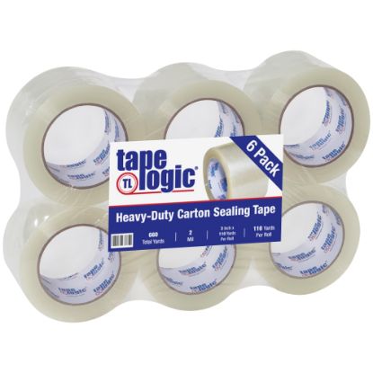 Picture of Tape Logic #400 Industrial Acrylic Tape, 3in Core, 3in x 110 Yd., Clear, Case Of 6