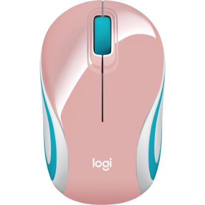 Picture of Logitech Wireless Mini Mouse M187 Ultra Portable, 2.4 GHz with USB Receiver, 1000 DPI Optical Tracking, 3-Buttons, PC / Mac / Laptop - Blossom - Optical - Wireless - Radio Frequency - 2.40 GHz - Blossom - USB - 1000 dpi - Scroll Wheel - 3 Button(s)