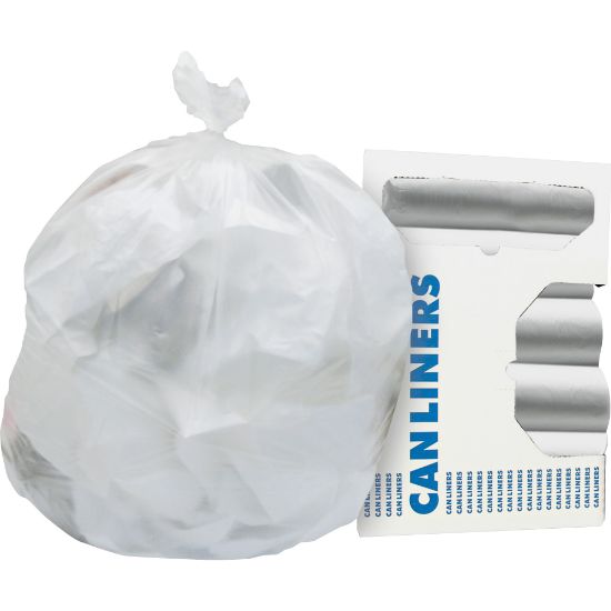 Picture of Heritage 0.01 mil Trash Bags, 5 gal, 17inH x 17inW, Natural, 50 Bags Per Roll, Case Of 40 Rolls