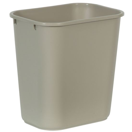 Picture of Rubbermaid Durable Polyethylene Wastebasket, 7 Gallons (26.5L), Beige