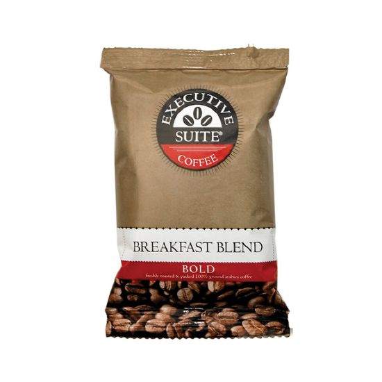 Picture of Executive Suite Coffee Single-Serve Coffee Packets, Bold Roast, Breakfast Blend, 1 Oz, Carton Of 42