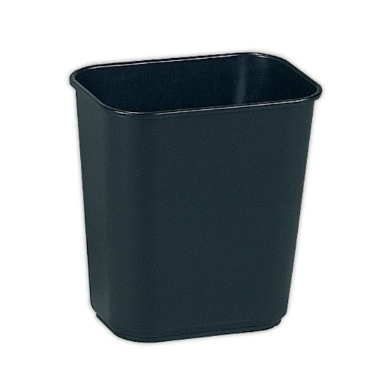 Picture of Rubbermaid Durable Rectangular Plastic Wastebasket, 3.25 Gallons, 12inH x 11-1/2inW x 8inD, Black