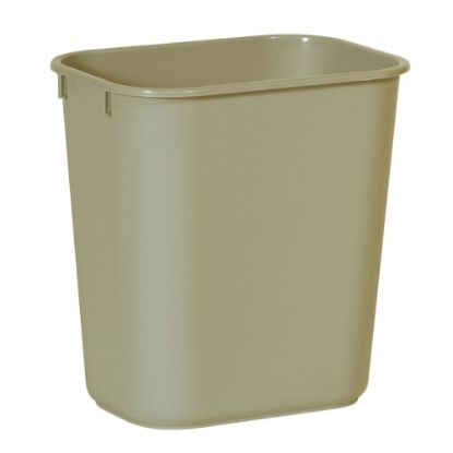 Picture of Rubbermaid Durable Polyethylene Wastebasket, 3 1/4 Gallons (12.3L), Beige